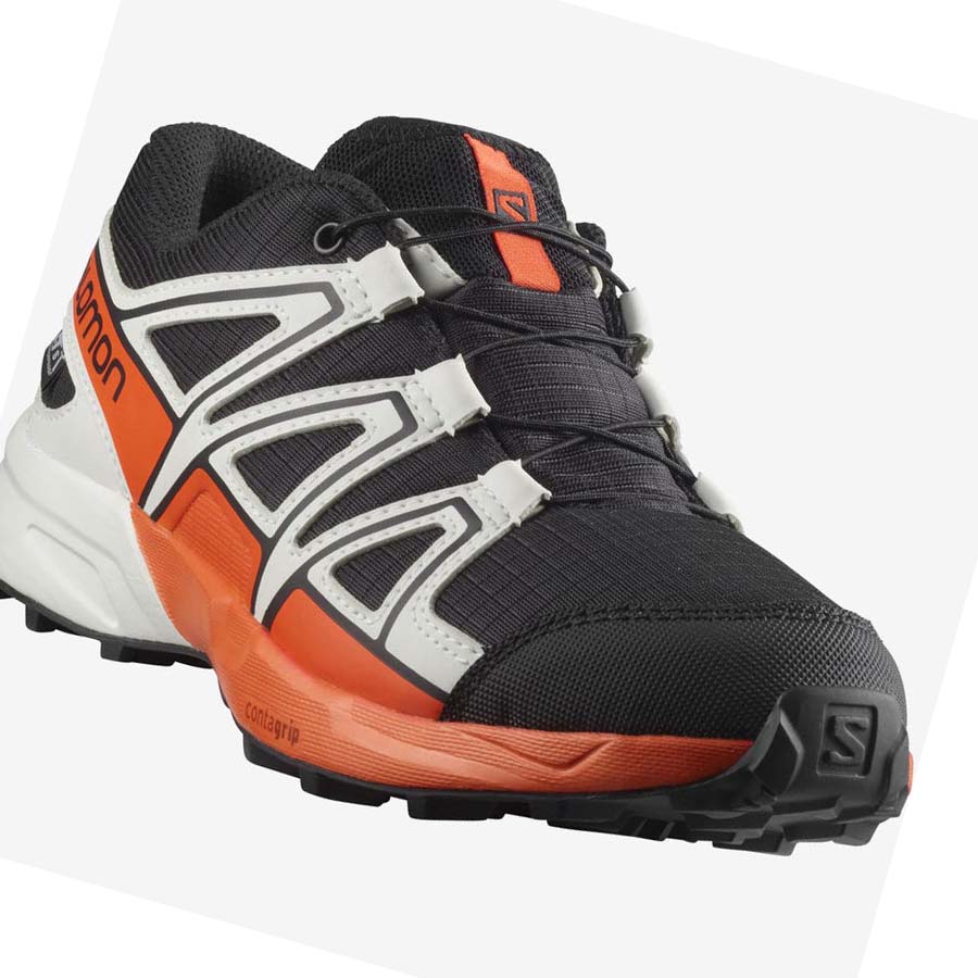 Salomon SPEEDCROSS CLIMASALOMON™ WATERPROOF Trail Futócipő Gyerek Fekete Rózsaszín | HU 3598OKI